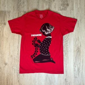 Paramore Graphic T-Shirt Scissor Girl Red XL Concert Merch
